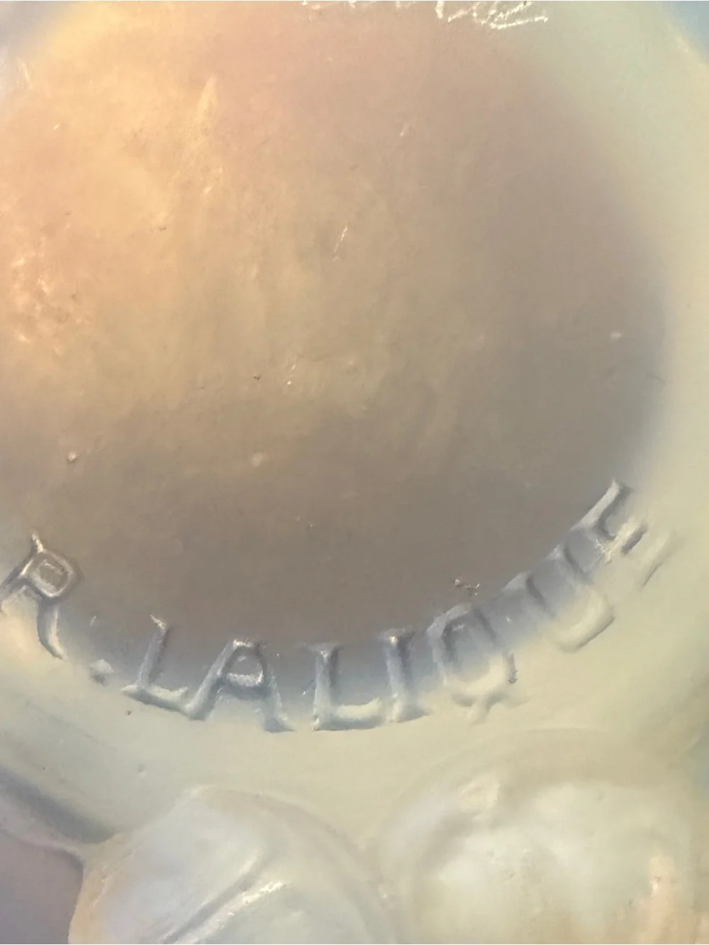 Rene Lalique Eucalyptus Opalescent Frosted Glass Vase